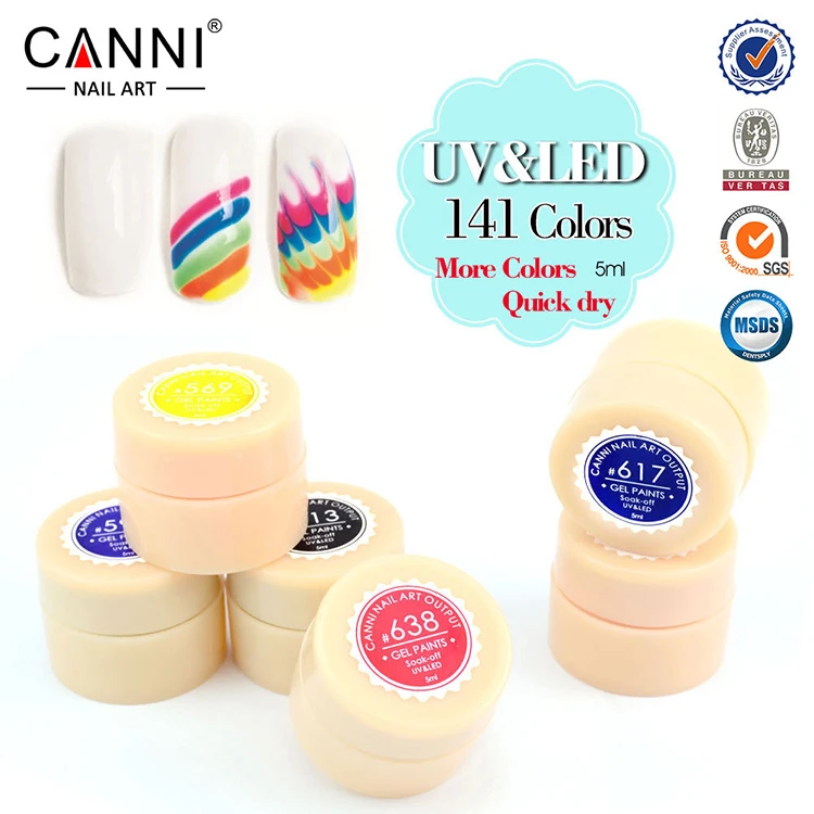 (Вы Выбираете Цвета) 6 Шт. CANNI УФ/LED Отверждения Лампы Soak Off Nail Art Краски UV Гель Для