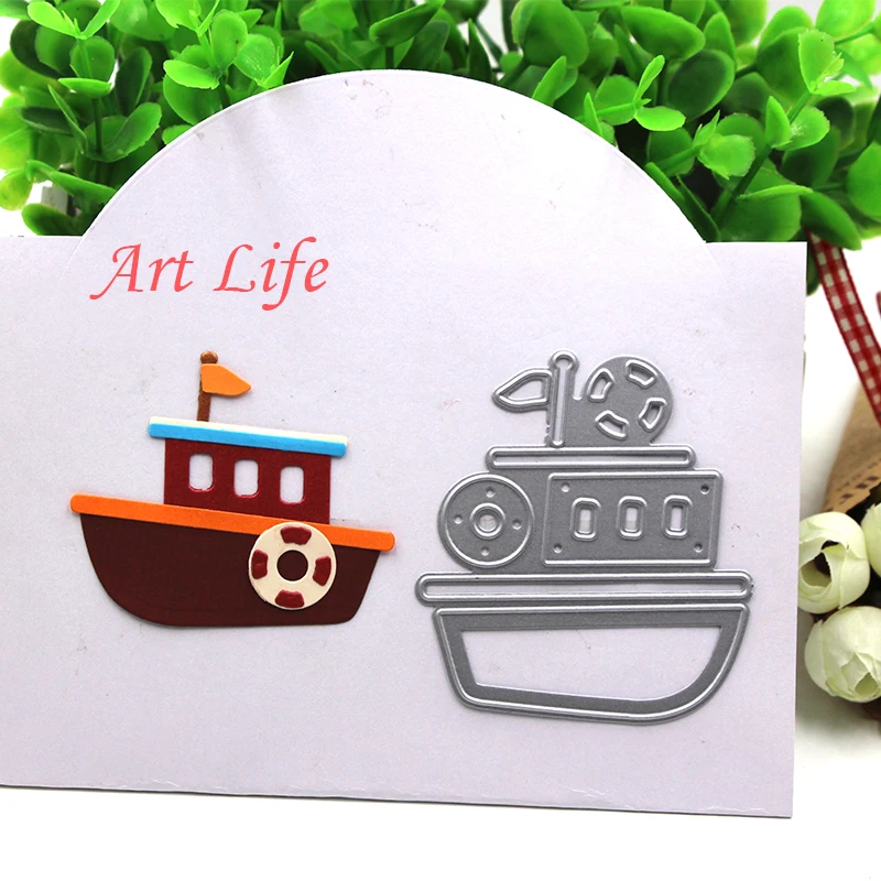 

2017 Beautiful Boat Metal Cutting Dies Stencils Template for Scrapbooking Card Album Embossing Decor DIY Metal Crafts Gift