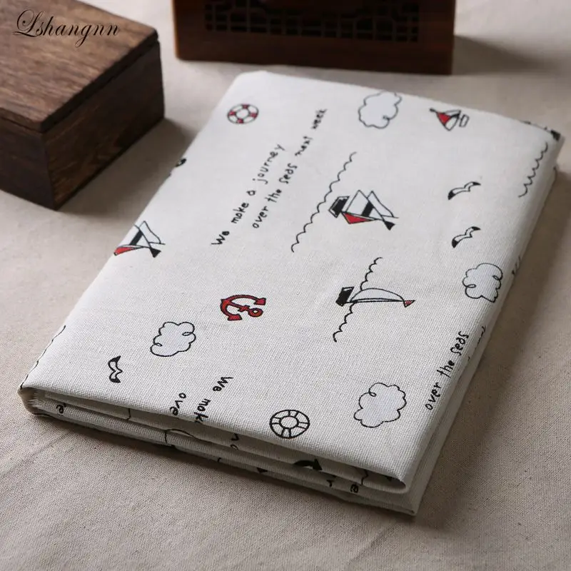 Новинка 50*150 см Парусный стиль океана ткань швейная обивка хлопок лен смесь по