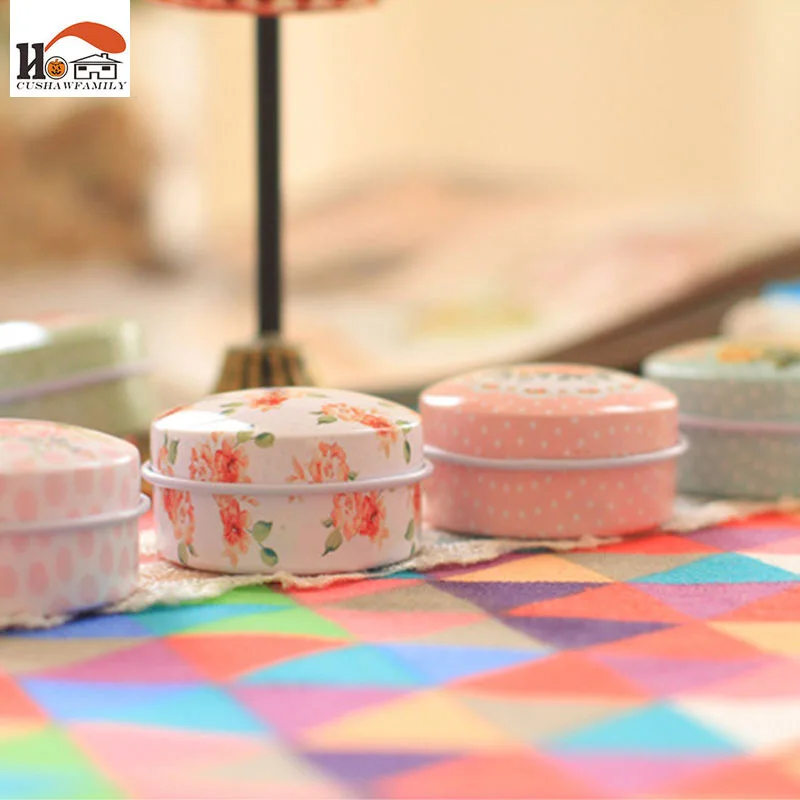 1 шт. Европейский тип круговой мини-железный ящик подарочные коробки для конфет