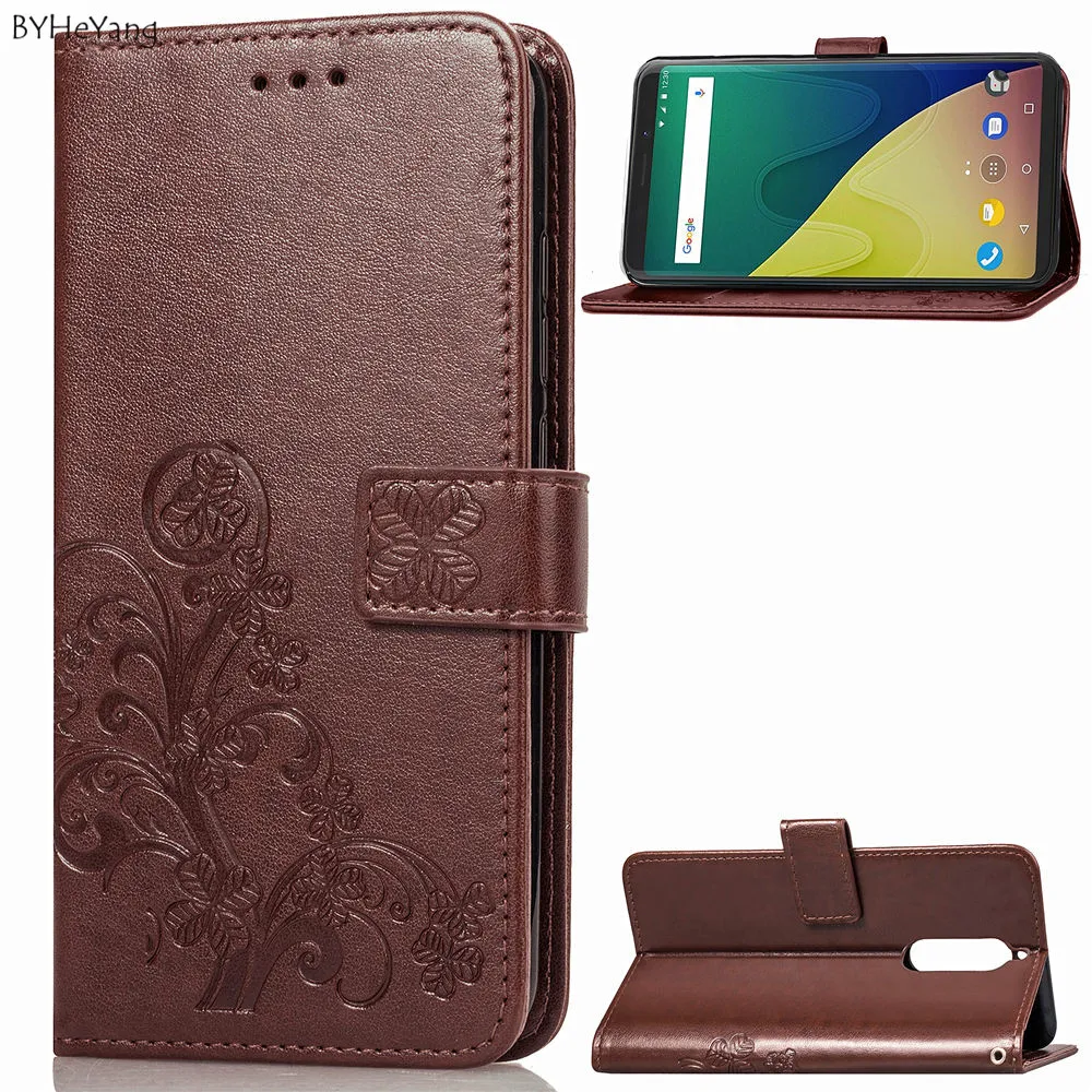 Чехол бумажник BYHeYang для откидного кошелька Wiko View XL чехол из искусственной кожи