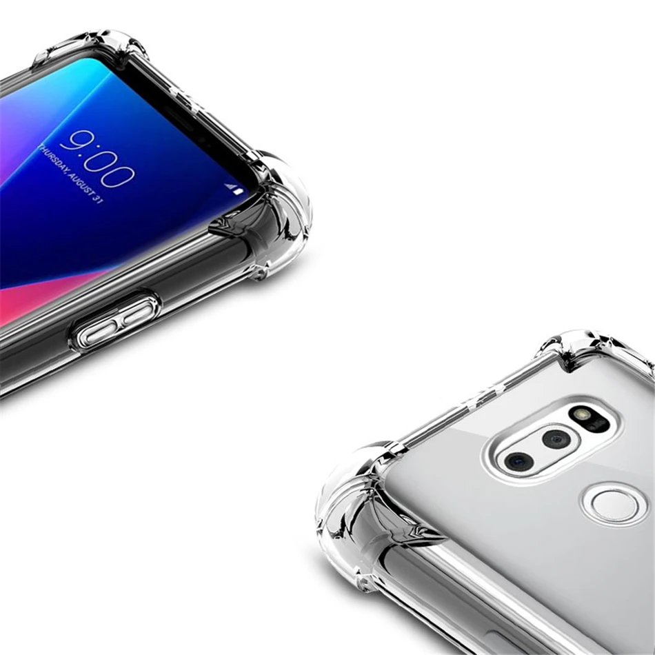 Для LG V20 V30 G6 Q6 Q8 K4 K8 K10 2017 воздушная подушка тонкий мягкий чехол прозрачный