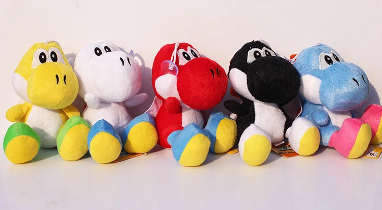 Супер Марио Bros 7 дюймов Run Yoshi плюшевые мягкие игрушки куклы 9 цветов 17 см зеленый черный красный желтый Yoshi