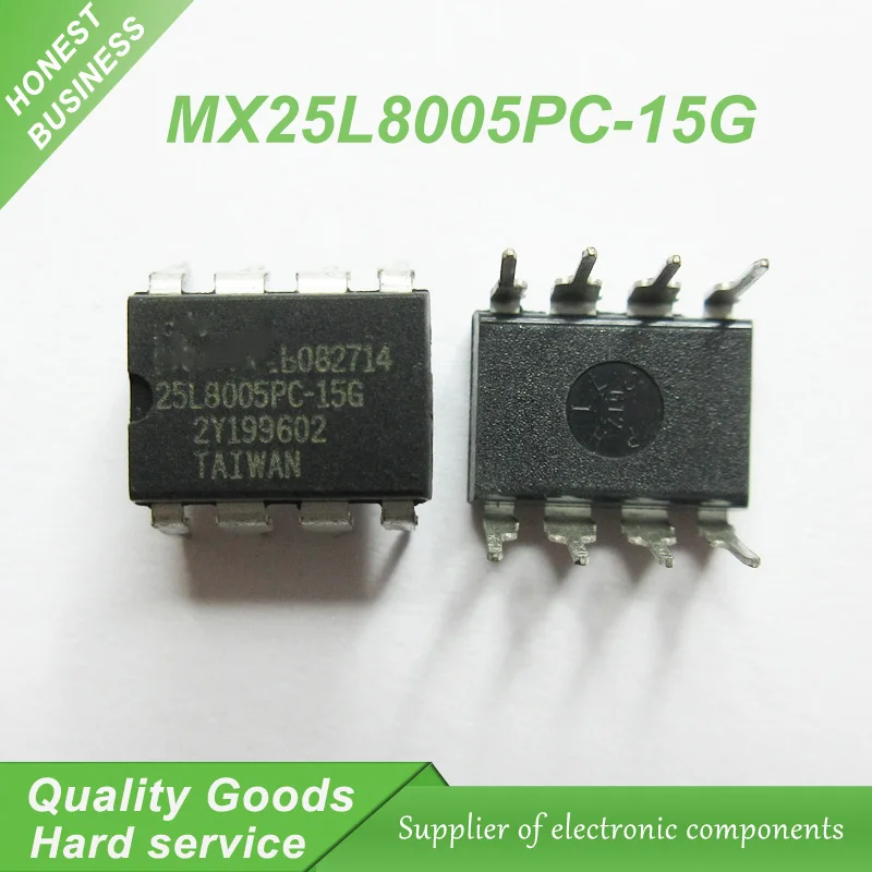 10 шт. Бесплатная доставка MX25L8005PC 15G DIP 8 Мбит 1 МБ SPI флэш BIOS память чип|spi flash|chip bioschip