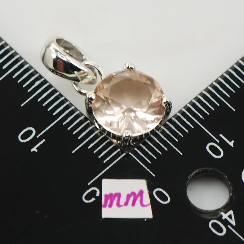 Подвеска из серебра 925 пробы с морганитом TE536|f pendant|925 sterling silver pendantmorganite pendant |