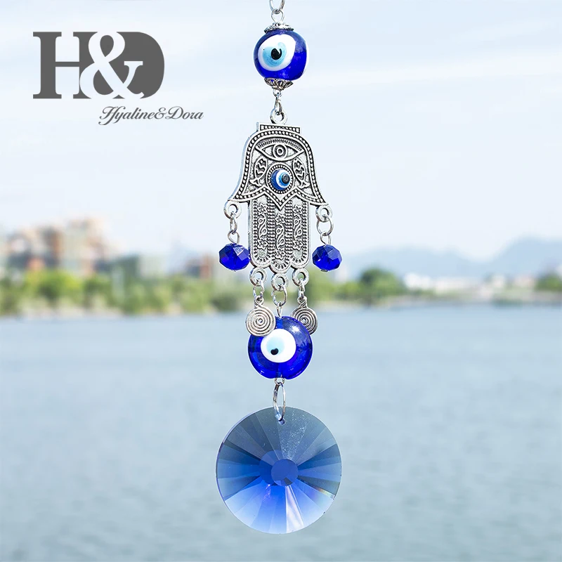 H & D Blue Evil Eye (Nazar) с хамсой ручной подвесной декоративный амулет настенный домашний