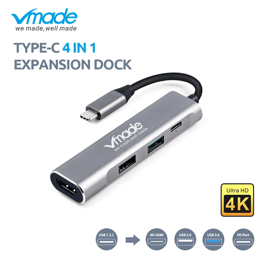 Хит продаж 4 в 1 USB Type C Hub Hdmi 4K to HDMI адаптер для Mac book Pro HUB Huawei P20 Mate 20 3 | Компьютеры и