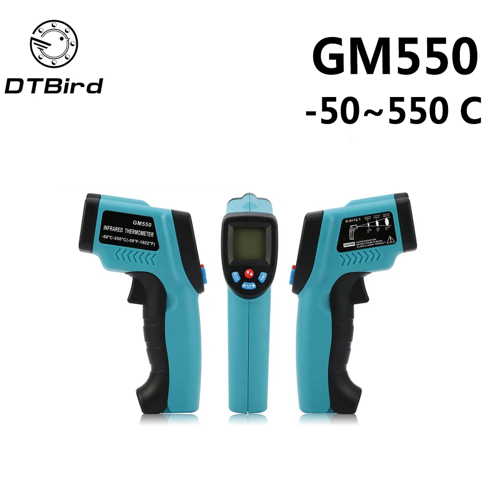 GM550 50 ~ 550 C цифровой ЖК дисплей инфракрасный лазерный термометр Температура