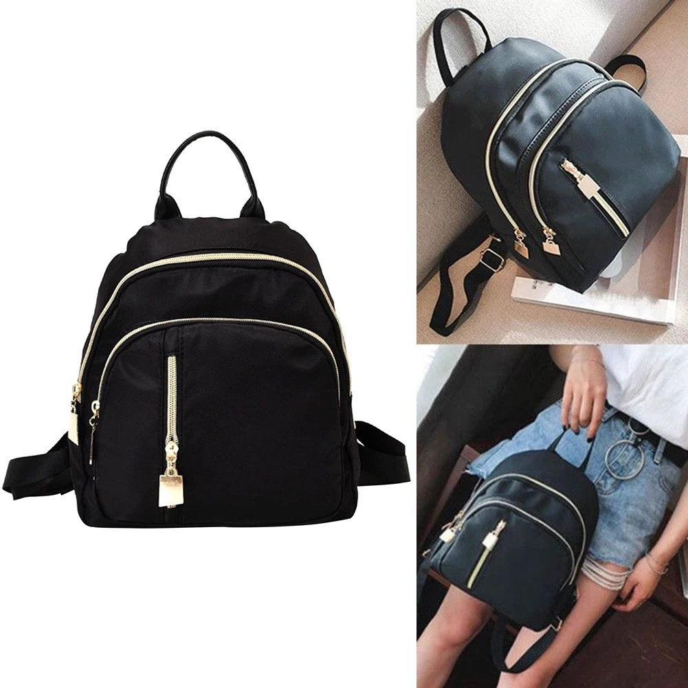 Нейлоновые одноцветные рюкзаки и сумки Женская дорожная школьная сумка на плечо