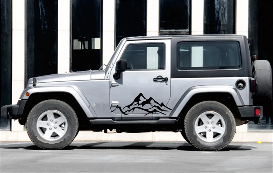 2X горный Графический автомобиль крыло боковая наклейка для Jeep Wrangler Rubicon Sahara KU