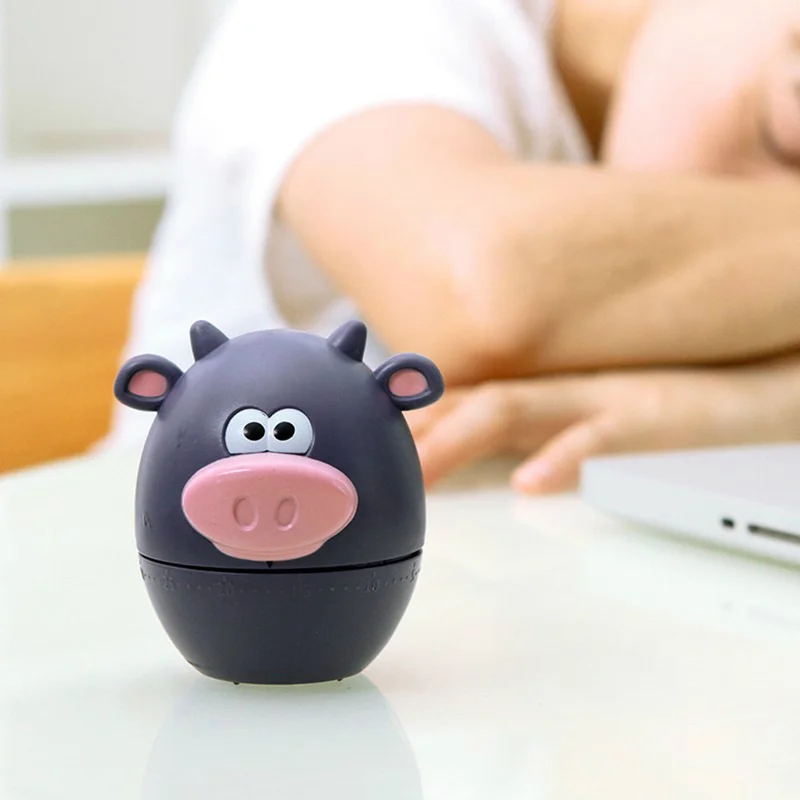 New Fashion Cartoon Animal Cooking Timer Plastic Machine Timer 60min Alarm Clock Kitchen Timer Stopwatch Kitchen Tools