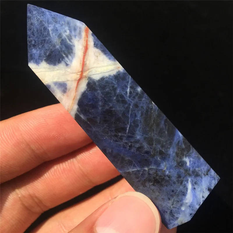 Натуральный прозрачный кварцевый кристалл Larimar колонна палочка с одной точкой