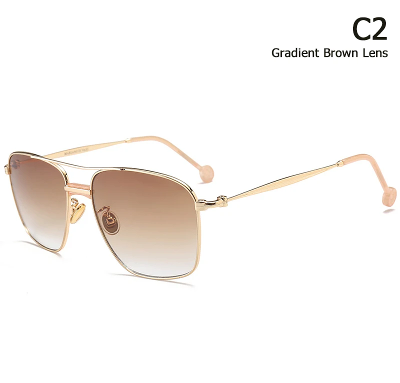C2 Gradient Brown JackJad, новинка, модные, квадратные, авиационный стиль, солнцезащитные очки для мужчин и женщин, крутой оттенок, океанские линзы, фирменный дизайн, солнцезащитные очки Oculos De Sol 17038 - Цвет линз: C2 Gradient Brown