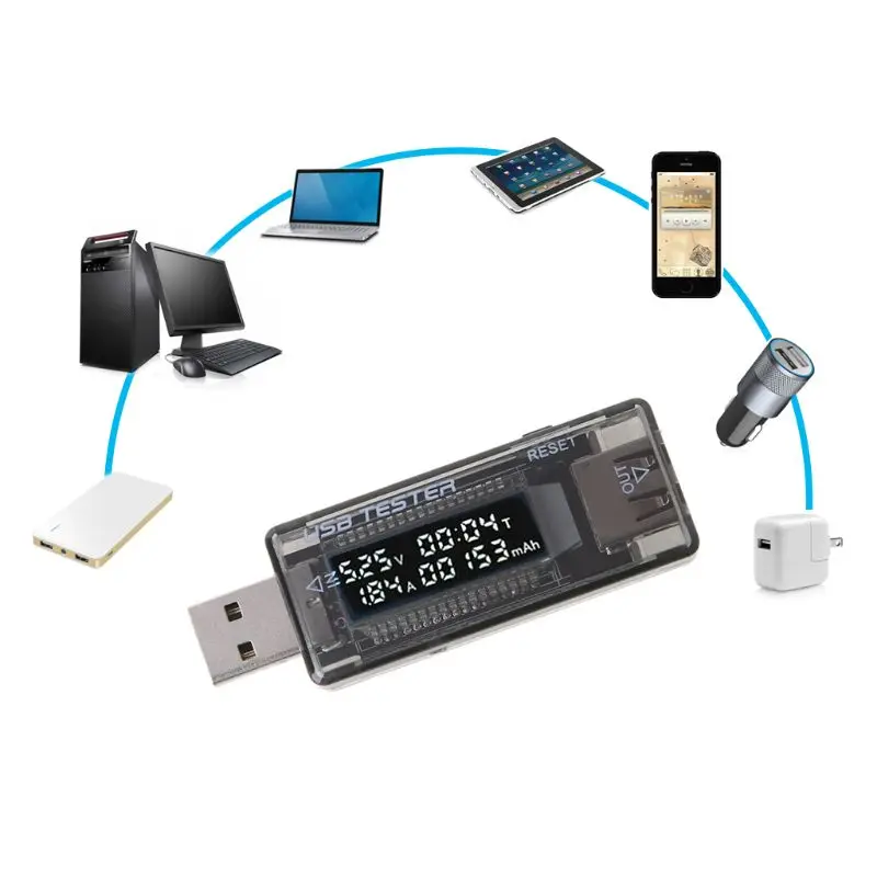 ЖК дисплей батарея тестер Напряжение Ток детектор Мобильная мощность напряжение