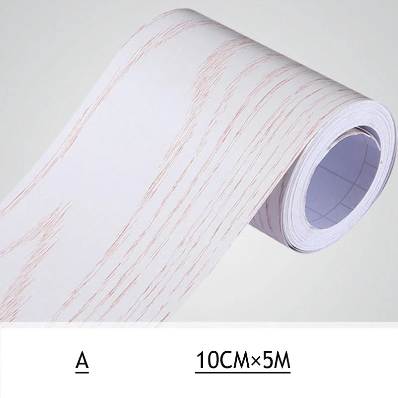 A 5M Bathroom PVC Self Adhesive Wallpaper Border Vinyl Waterproof Wall Stickers Waist Paste DIY Creative Waistline Tiles Borders - Цвет: A