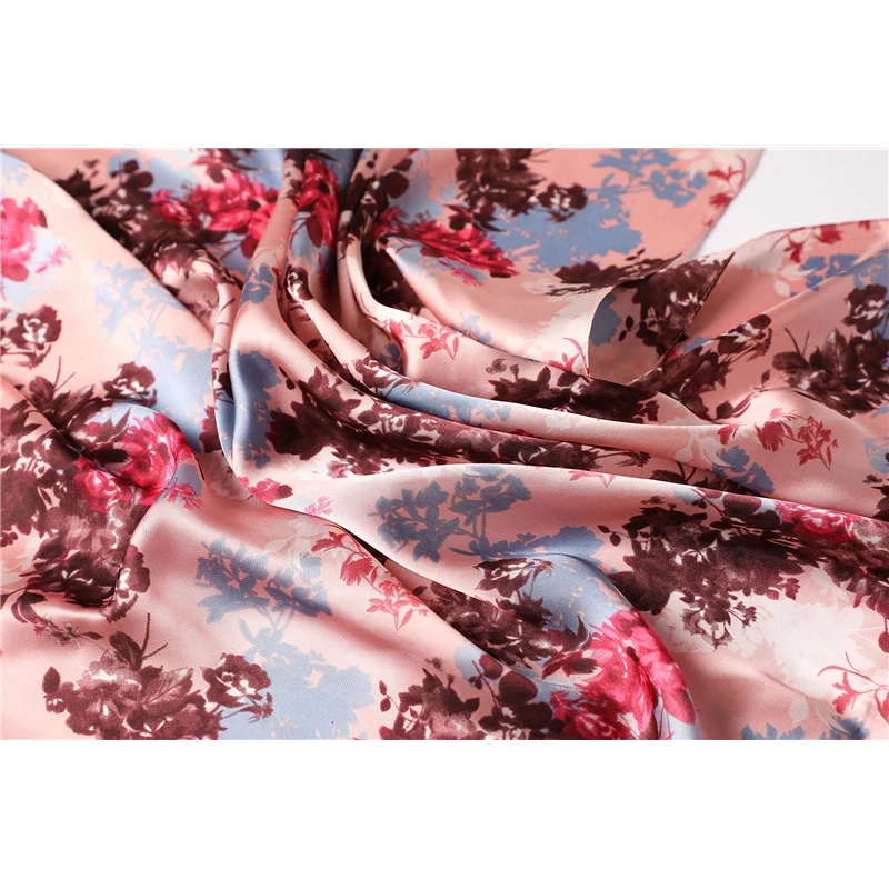Женский шелковый шарф с леопардовым принтом атласная повязка на голову Пляжная