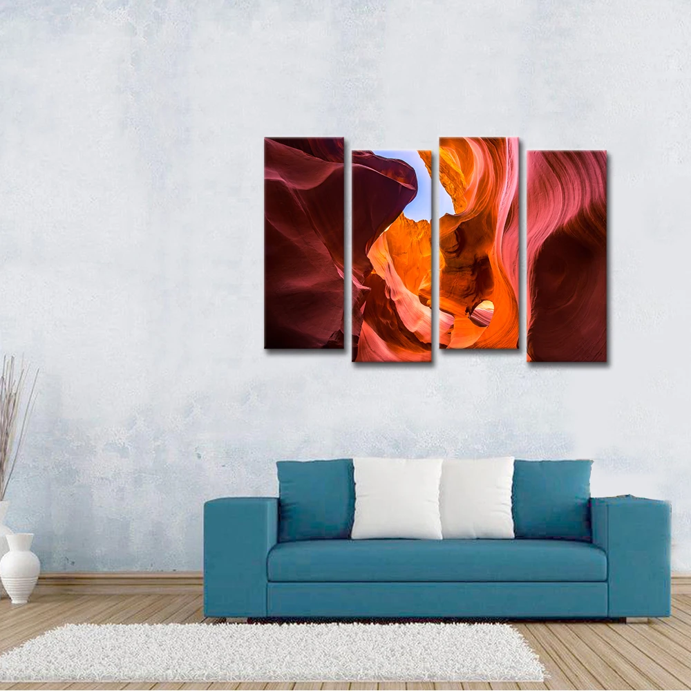 Антилопа Каньон пейзаж современный красный рок Искусство на холсте стене волна