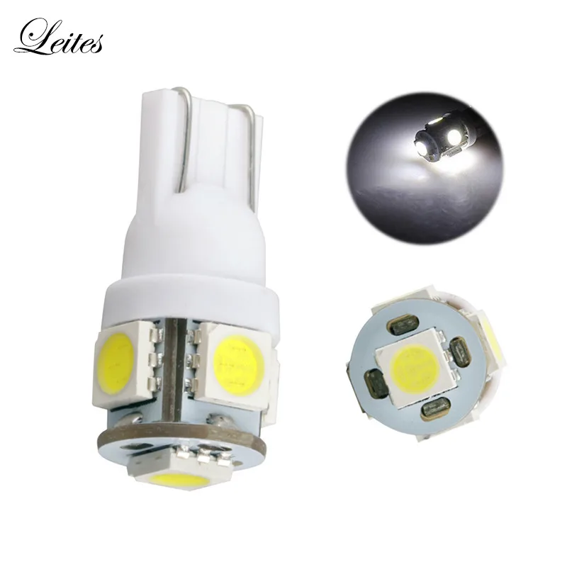 Leite 100 шт. высокое качество супер BrightsLight 194 168 w5w t10 Led 5050 5SMD лампа для инструментов