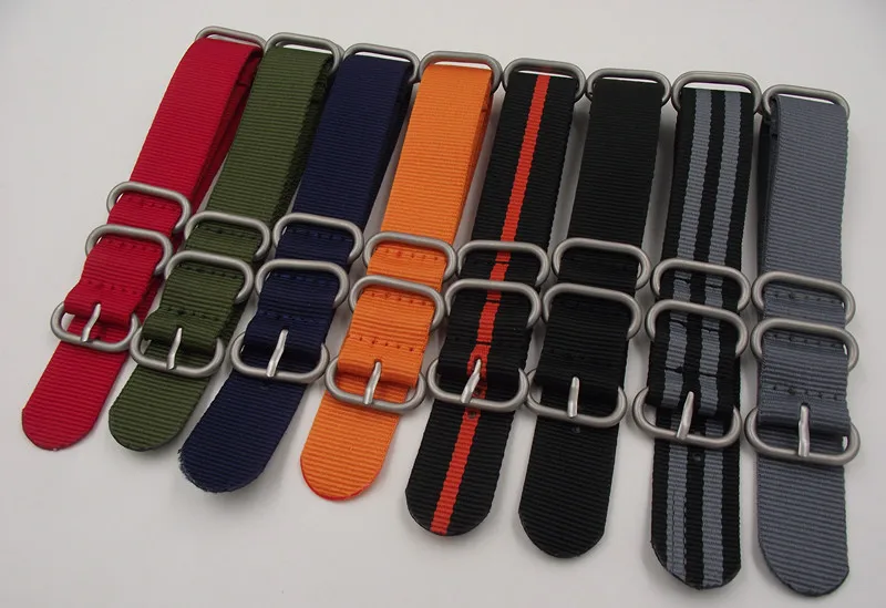 Ремешок из нержавеющей стали для наручных часов тяжелый матовый нейлоновый