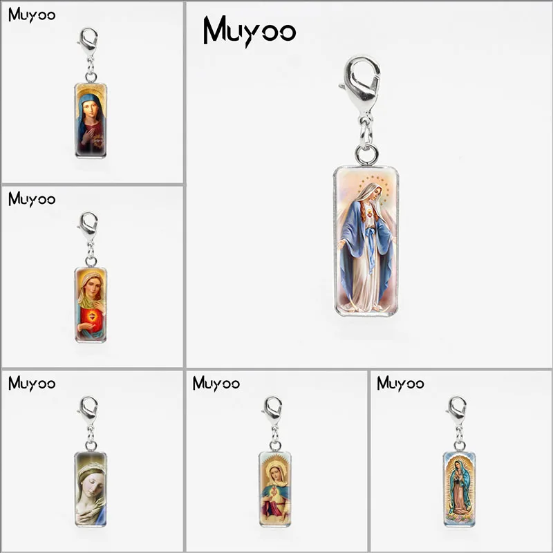 Новые модные квадратные Подвески Дева Мария с пряжкой-лобстером ювелирные