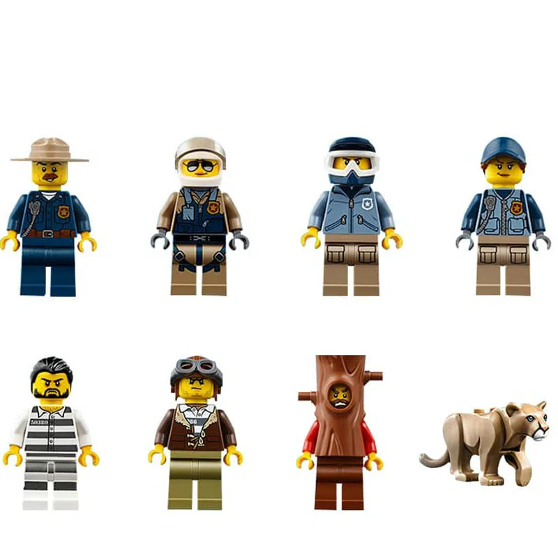 Новый Legoing 60174 705 шт. город серии Mountain полиции штаб Building Block образовательные