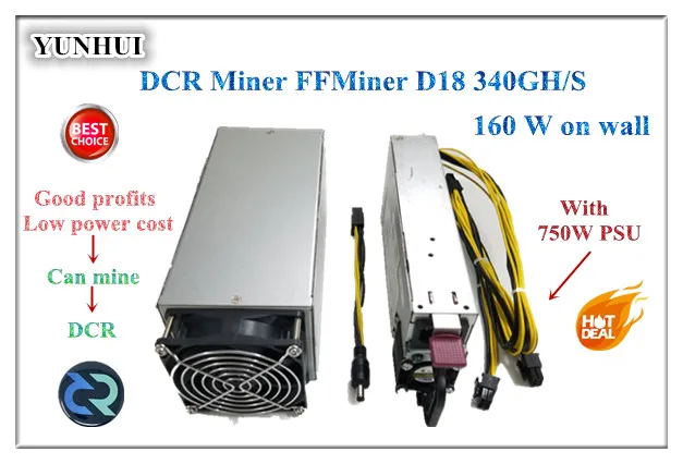 DCR miner FFMiner D18 340GH/S 160 Вт мини и низкий уровень шума, экономичность, низкая цена и высокая прибыль