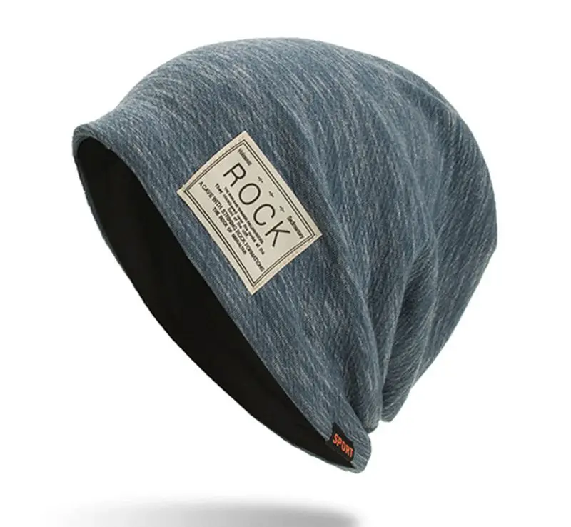 Шапка бини унисекс с буквами осенне зимняя двухслойная Лыжная шапка|Мужская Skullies