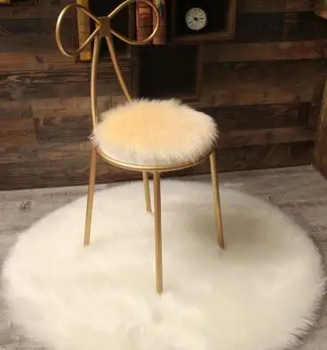 beige Супер Мягкий моющийся ковер из искусственной овчины, теплый ворсистый коврик для сиденья, пушистые коврики из искусственного меха, коврики для напольных стульев, диванов, подушки, 4 размера - Цвет: beige