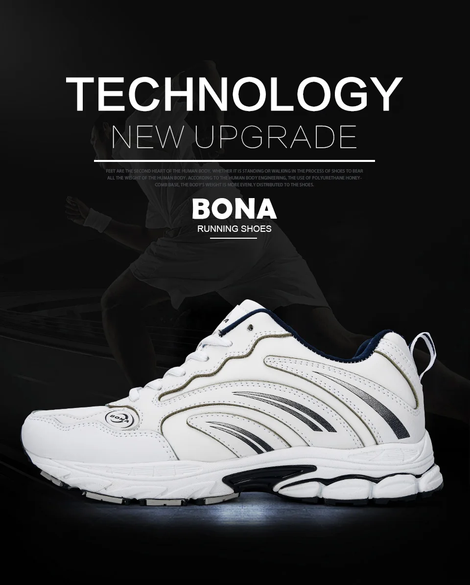 BONA/Новинка года; дизайнерская обувь; chaussure homme; уличная Мужская обувь для бега; спортивные кроссовки; Мужская Спортивная обувь; удобная мужская прогулочная обувь