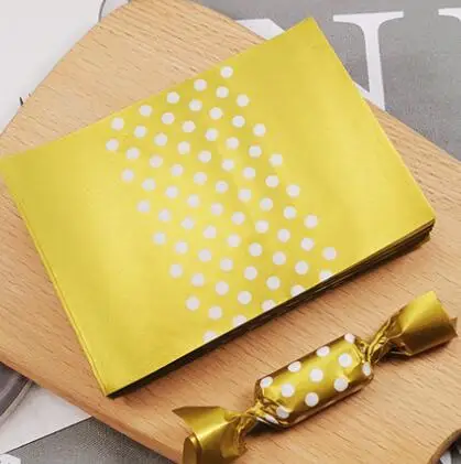 1Golden dots 100 шт./компл. выпечки Упаковка Nougat упаковочная Бумага Свадебная конфетная сумка Упаковка упаковочных материалов, Чай вечерние Еда Класс масло Бумага - Цвет: 1Golden dots
