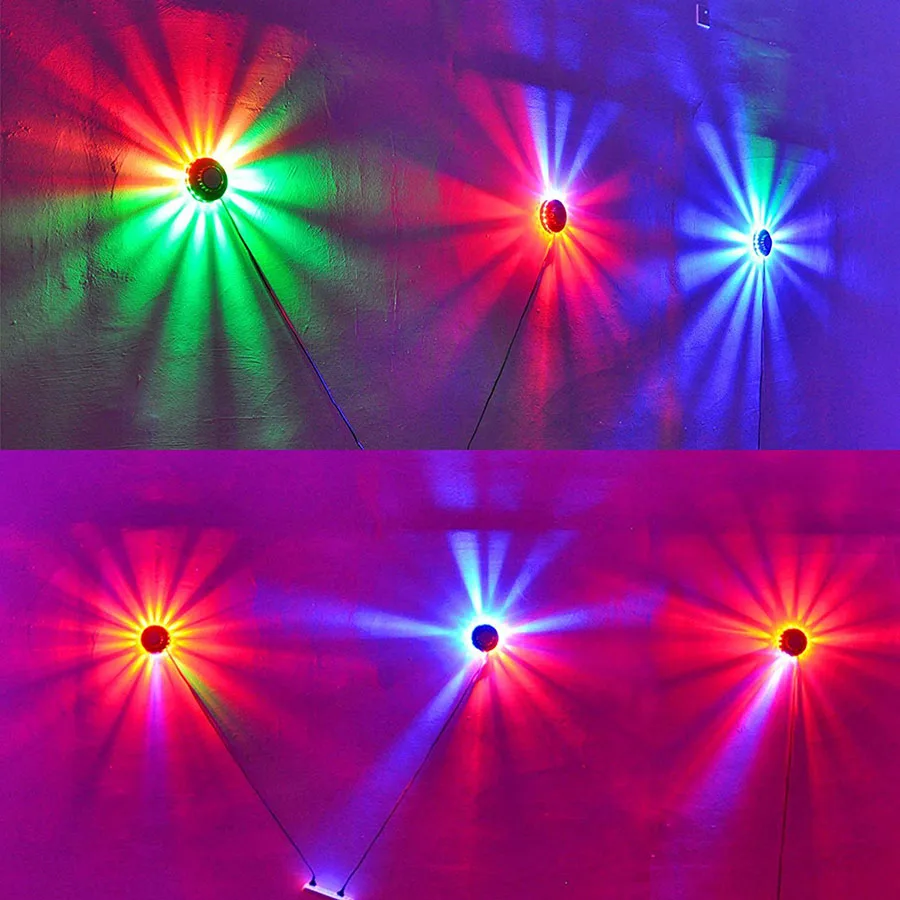 Мини 48 светодиодов 8 Вт RGB Подсолнечник лазерный проектор светильник ing Дискотека Сценический светильник бар DJ звуковой фон Настенный светильник лампа для рождественской вечеринки