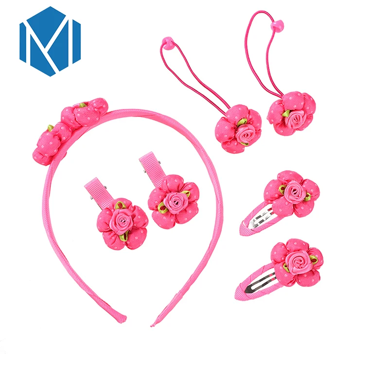 M MISM 1 комплект = 7 шт. милые детские шпильки с цветами в горошек эластичные повязки