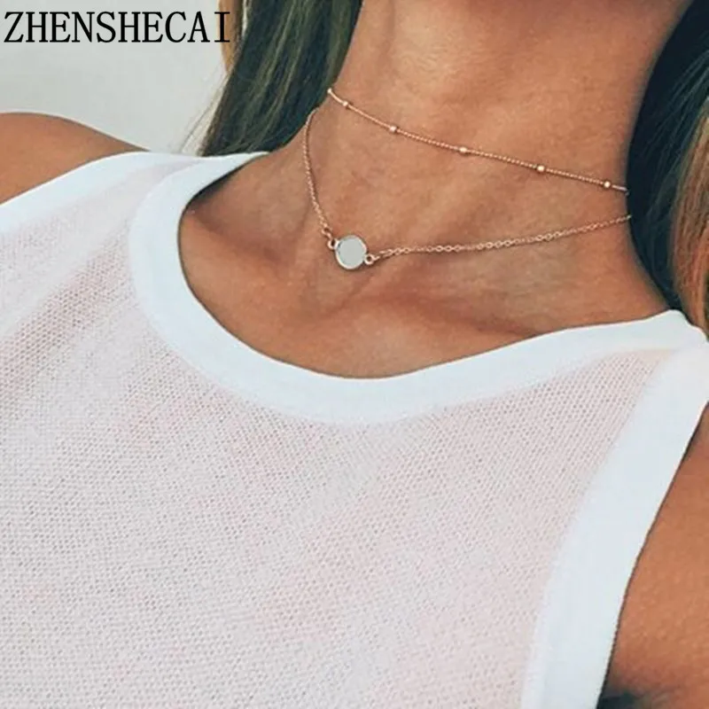 Многослойное ожерелье колье кристалл кулон ручной работы в стиле ретро