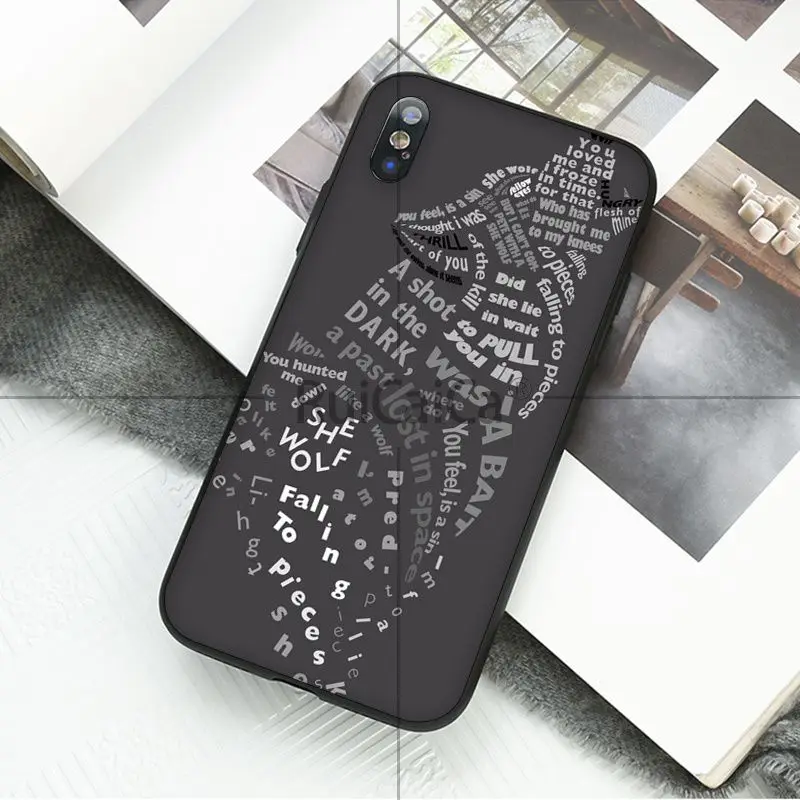 A4 Ruicaica волчонок черный мягкий чехол телефона для iPhone 5 5Sx 6 7 plus 8 X XS MAX XR - Цвет: A4