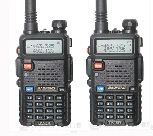 2 шт. Baofeng UV-5R ham радио гарнитуры рация 10 км для двухсторонней радиостанции двухдиапазонный УКВ мобильный uv5r CB amador - Цвет: Черный