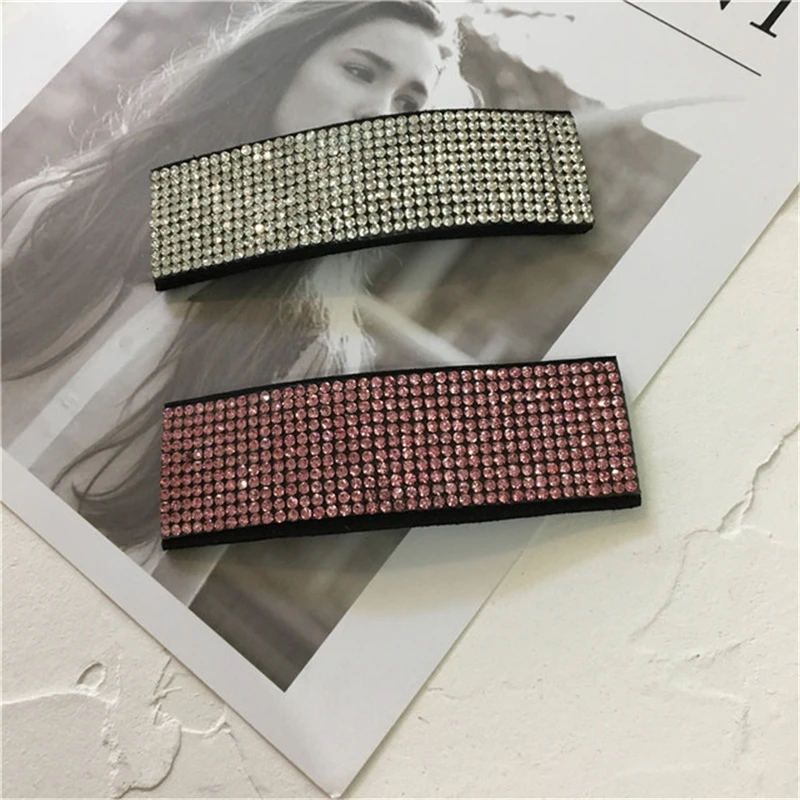 Модные женские роскошные камни со стразами простые волосы клип Bling Bb клип шпилька головной убор Инструменты для укладки волос аксессуары