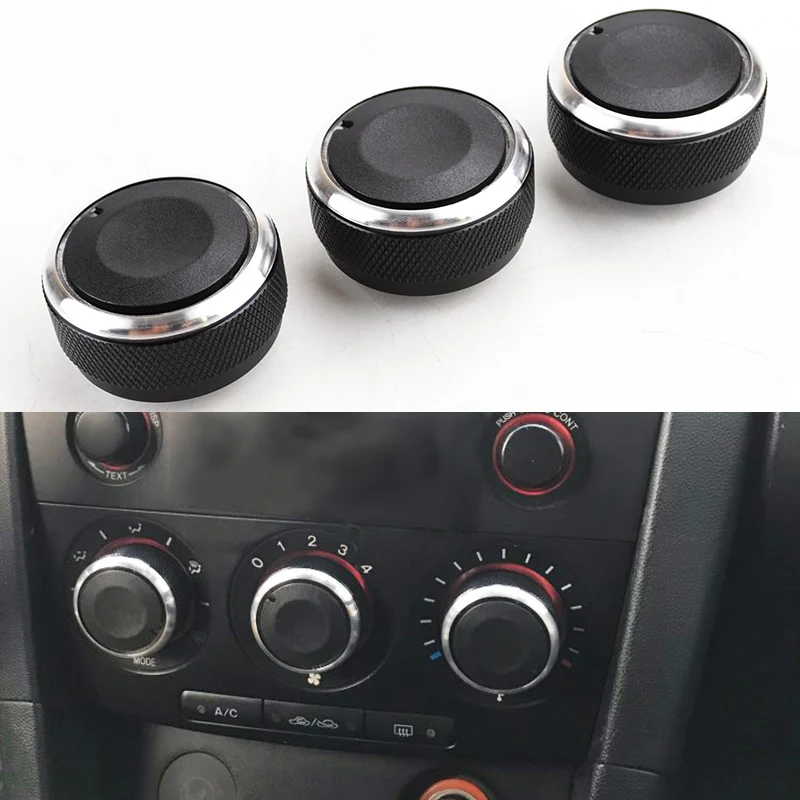 3 шт. ручки переключателей для Mazda M3 2003 2008 кнопки управления нагревателем