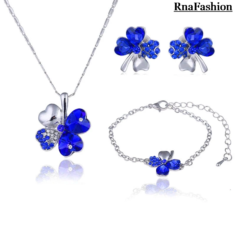 Комплект из колье и серёг с австрийским кристаллом | Украшения аксессуары