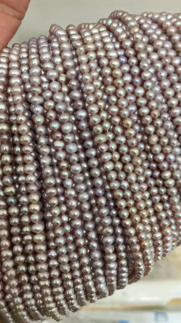 

wholesale natural purple small 3-3.5mm freshwater pearl strands