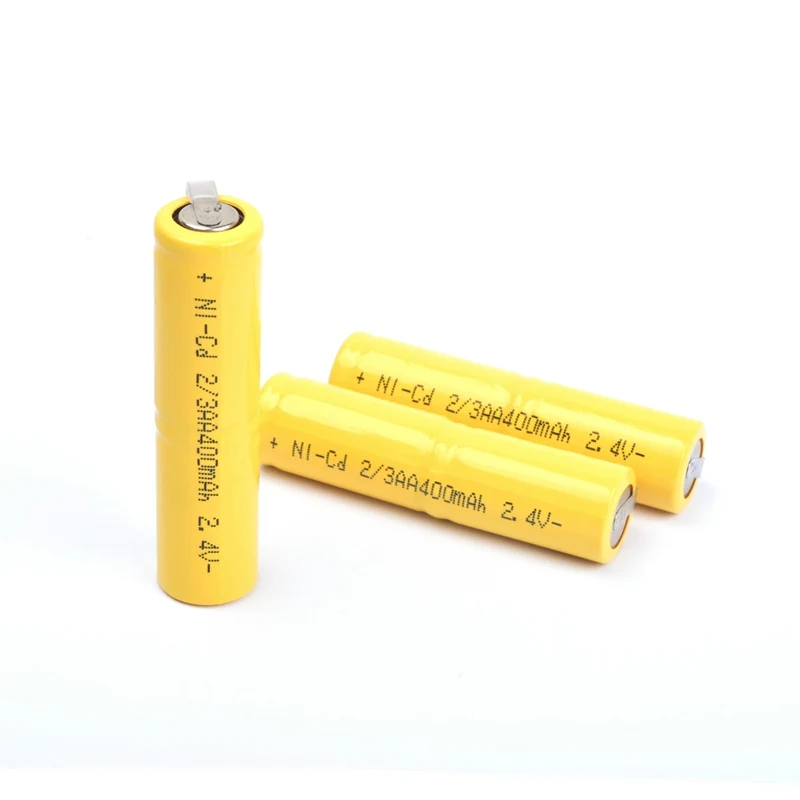 GTF 1 шт. 2 4 V 400mah 2/3AA Ni CD аккумулятор никель кадмиевый AA батарея для RC игрушки бритва