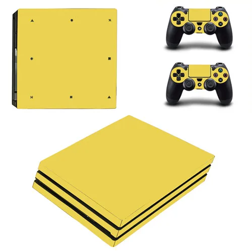 YSP4P-0179 Чистый цвет белый черный зеленый синий красный PS4 Pro стикер кожи для sony playstation 4 консоли и контроллеры PS4 Pro стикер кожи s - Цвет: YSP4P-0179