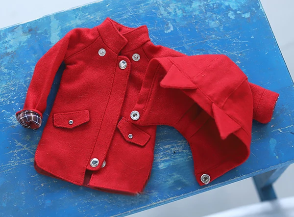 

BJD doll clothes red wool coat with cap for 1/4 BJD MSD MDD SD17 Uncle SSDF Ghost2 doll clothes doll accessory shirts and top