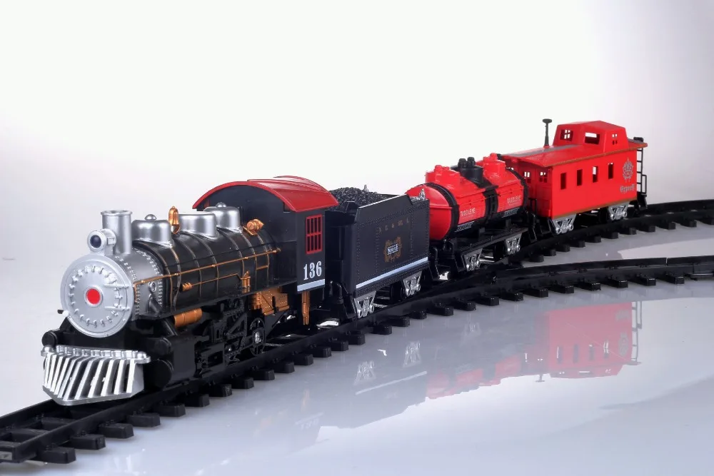 Лидер продаж 2019 классические игрушки железнодорожный поезд на батарейках