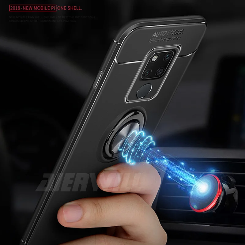 Car Hold Case For Huawei mate 20 Pro Finger Ring Magnet Armor Anti-Fall Soft Shockproof cover Mate pro case |