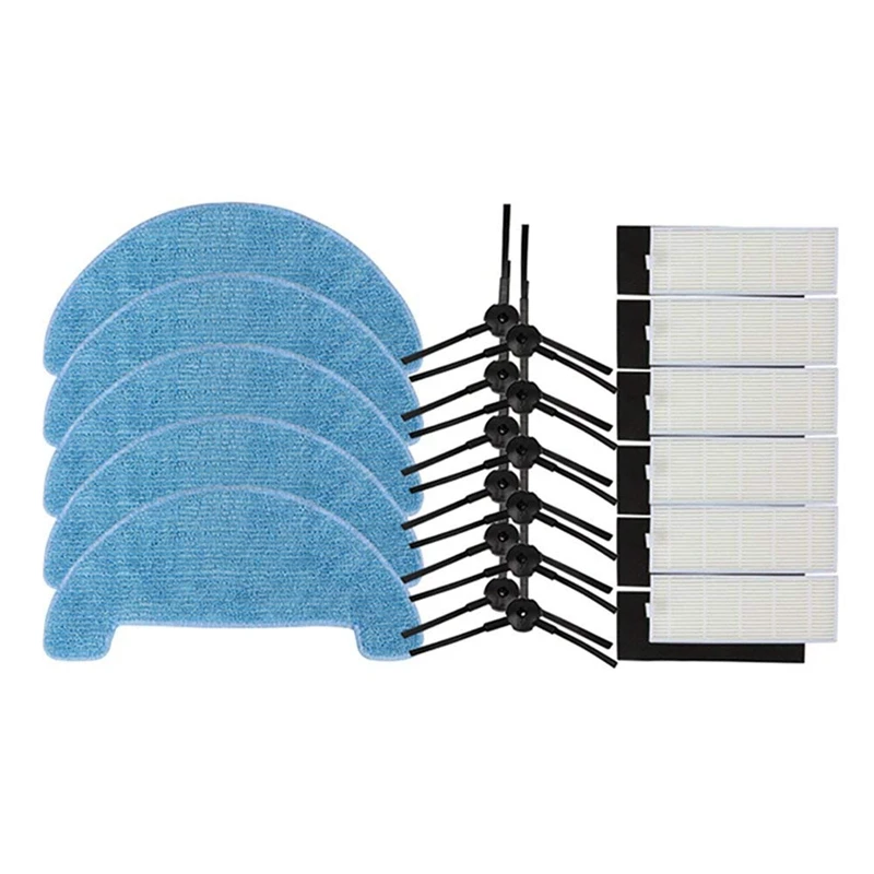 HOT!12xSide Brush+6xHepa Filter+5xMopping Cleaning Cloth for Ecovacs Vacuum Cleaner CEN550/CEN663/CEN661/CEN665/BFD-wwt Sweepi | Бытовая