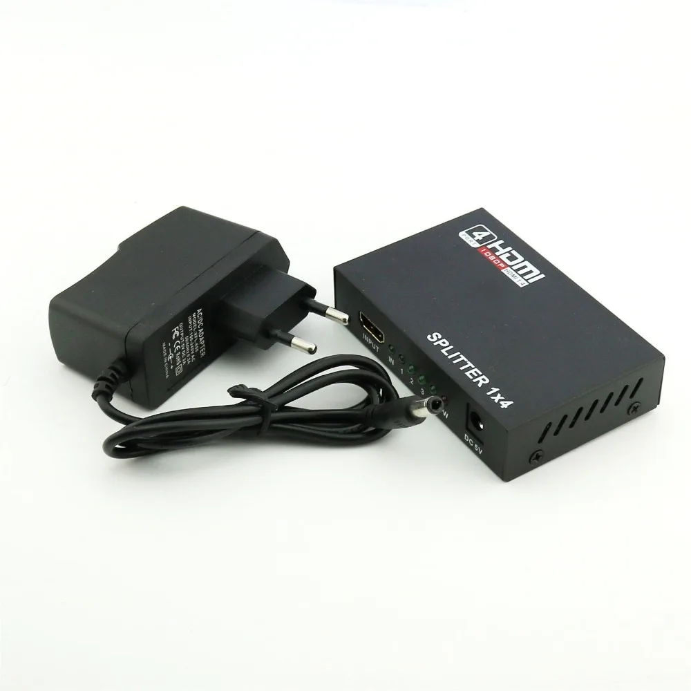 1x Full HD усилитель разветвитель HDMI 1x4 4 порта концентратор повторитель аудио 3D 1080p 1 в