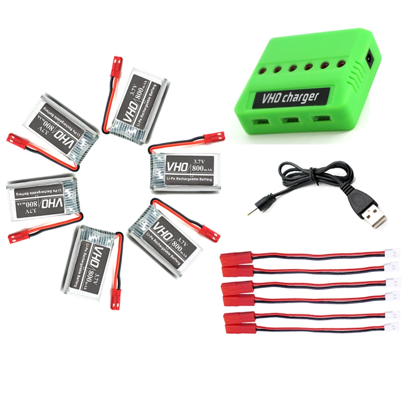 VHO 3.7 В 800 мАч 25C lipo Батарея JST 6 шт. в 1 устройство Коробка для кстати хочу спросить X400