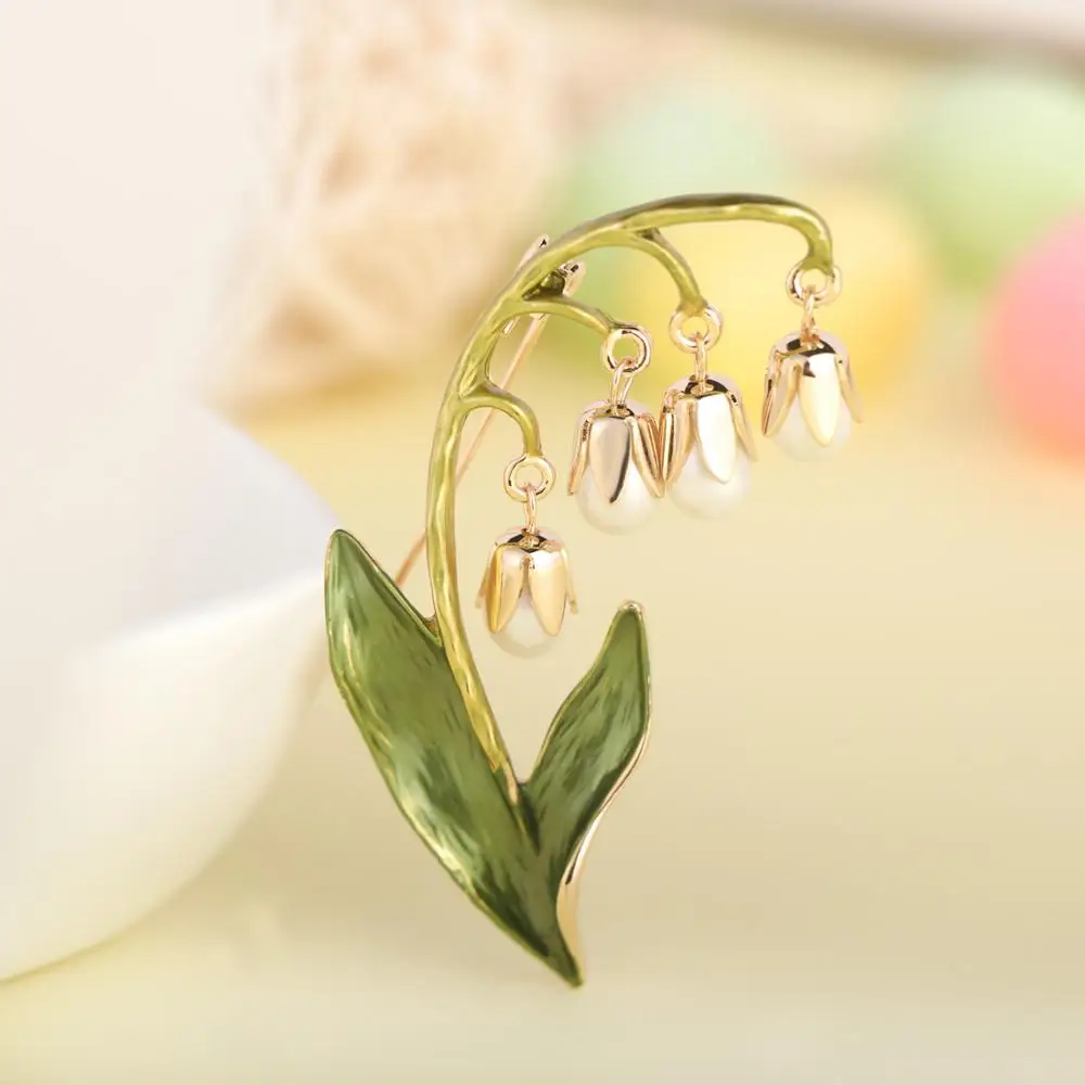 Женская брошь в форме лилии Funmor Цветочная эмалированная булавка цветка