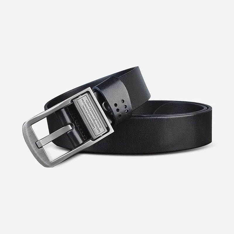 Men Belt Alloy Buckle Genuine Leather Material Waist Brand High-grade Business Pure Color Wild Tide Boys Belts | Аксессуары для