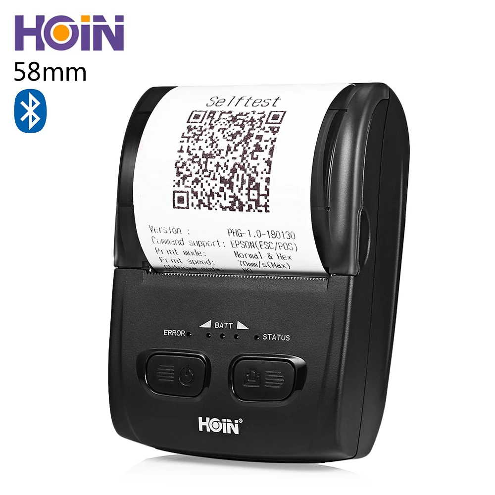 HOIN HOP H200 58 мм Термопринтер Bluetooth USB портативный мобильный чековый билет печатная